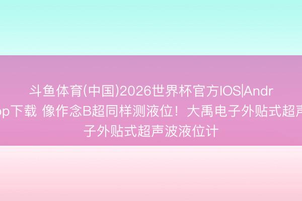 斗鱼体育(中国)2026世界杯官方IOS|Android手机app下载 像作念B超同样测液位！大禹电子外贴式超声波液位计