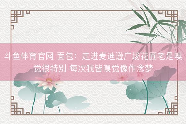 斗鱼体育官网 面包：走进麦迪逊广场花圃老是嗅觉很特别 每次我皆嗅觉像作念梦