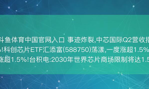 斗鱼体育中国官网入口 事迹炸裂,中芯国际Q2营收指令超预期增超14%!科创芯片ETF汇添富(588750)荡漾,一度涨超1.5%!台积电:2030年世界芯片商场限制将达1.5万亿好意思元